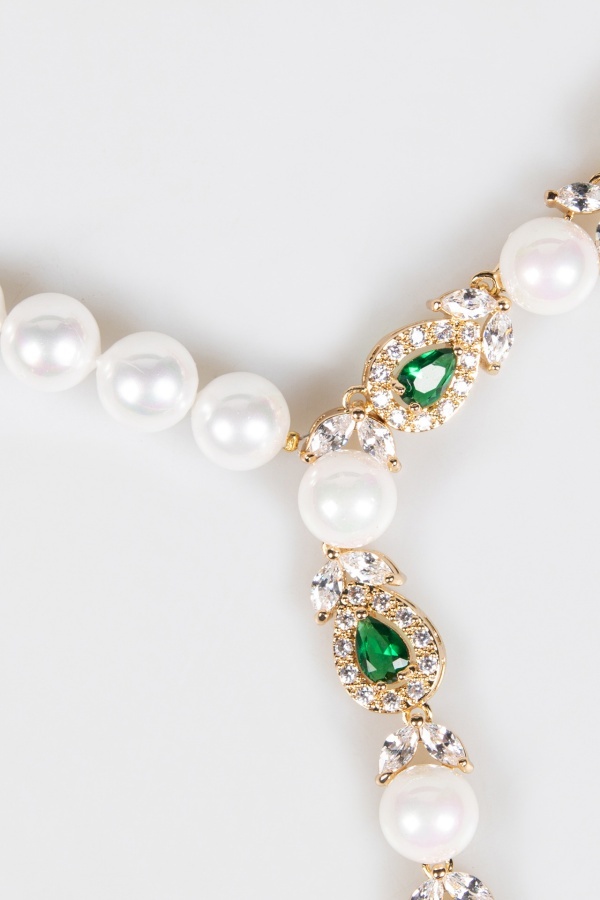 Bride Silver Bridal Necklace Earrings Set Wedding Jewelry Set Choker Necklace for Women (Set of 3)