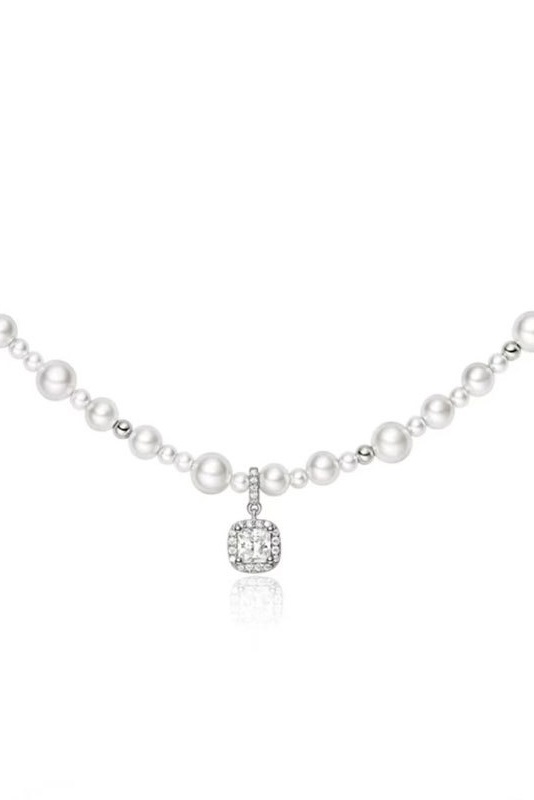 Bride Necklace Choker Earrings Imitation Pear For Weeding