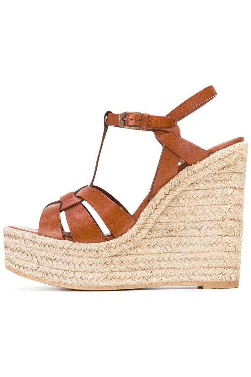 Women's Hemp Rope Platform High Heeled Sandals Vacation Shoes