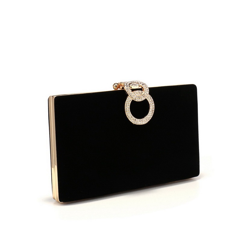 Luxury Metal Velvet Party Bag Shiny Chain Handbag