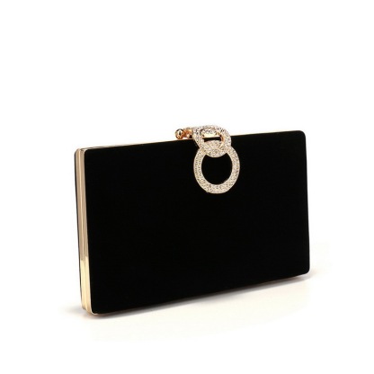 Luxury Metal Velvet Party Bag Shiny Chain Handbag