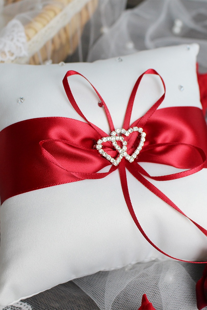 Wedding Ring Pillow Ring Bearer Cushion for Wedding Party
