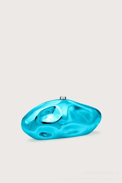 Geometry Arylic Buckle Handbag with Evening Chain Bag