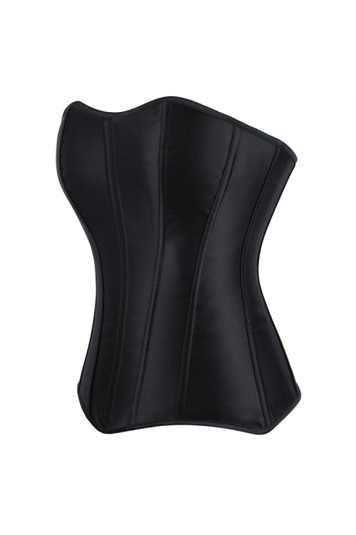 Party Satin Shapewear White Corset Trim Boned 