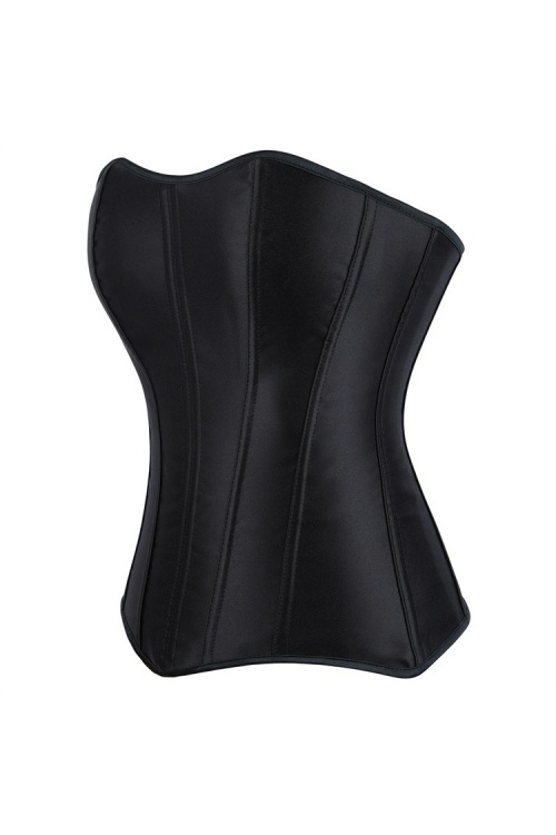 Party Satin Shapewear White Corset Trim Boned