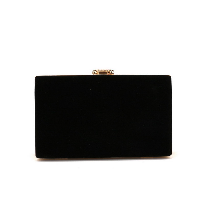 Luxury Metal Velvet Party Bag Shiny Chain Handbag