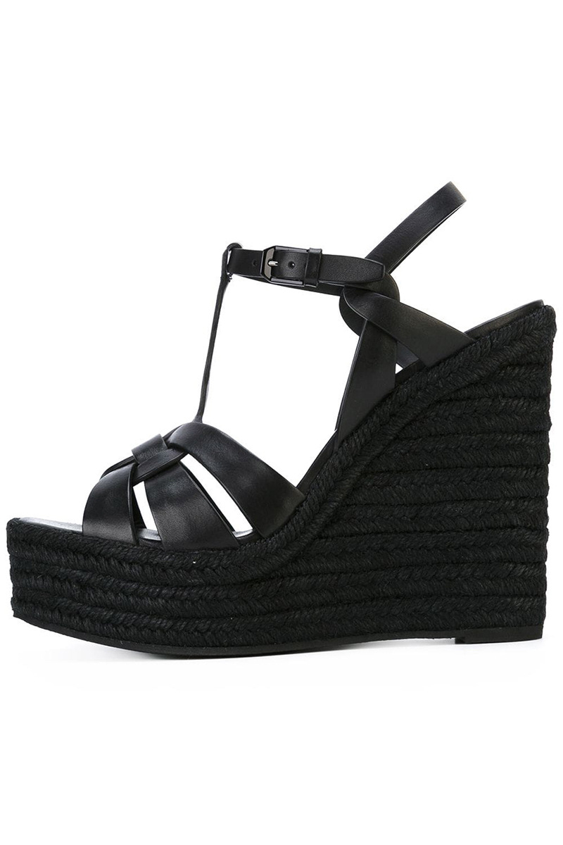 Women's Hemp Rope Platform High Heeled Sandals Vacation Shoes