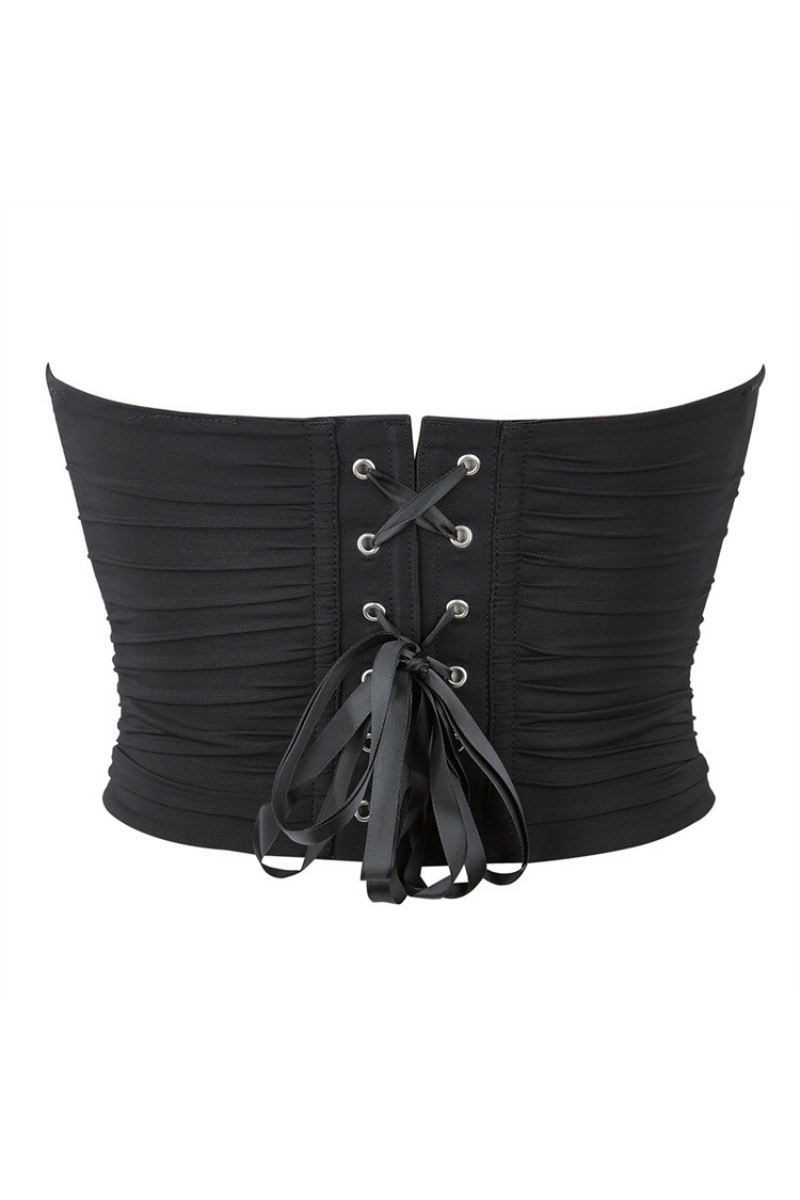 Party Shapewear Coffee Corset Trim Boned 