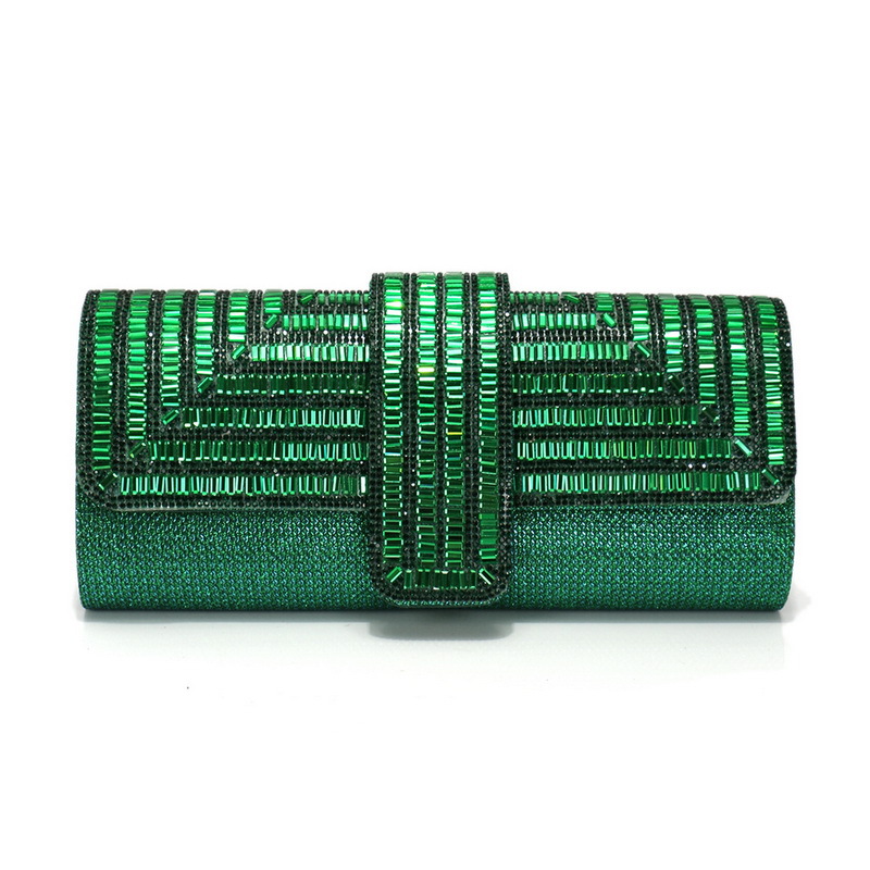 Diamond-Studded Dinner Clutch Bag Shiny Chain Handbag