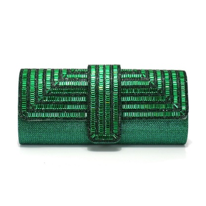 Diamond-Studded Dinner Clutch Bag Shiny Chain Handbag