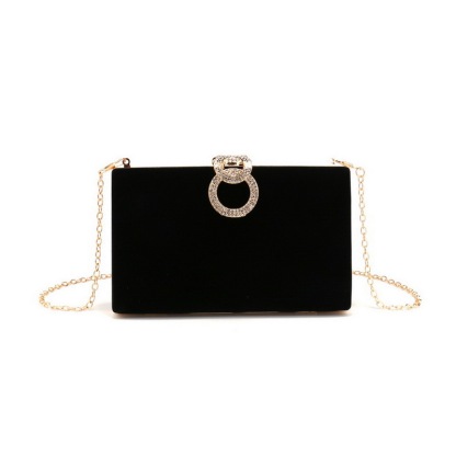 Luxury Metal Velvet Party Bag Shiny Chain Handbag