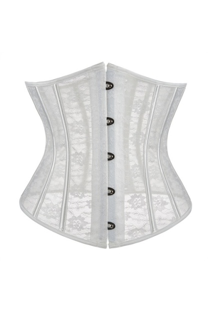 Party Shapewear Black White Corset Trim Boned 