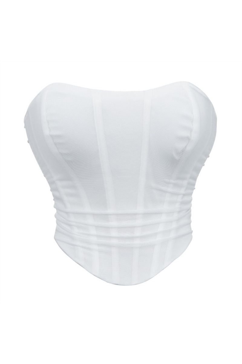 Party Shapewear Coffee Corset Trim Boned 