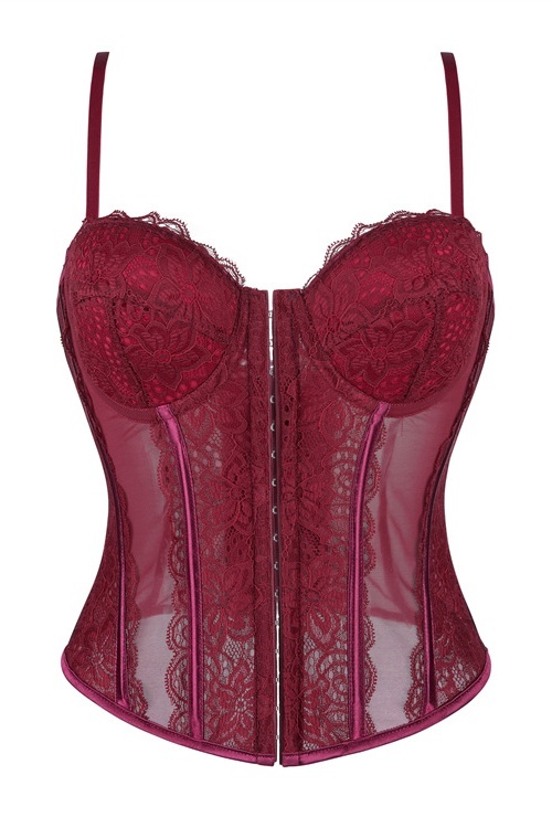 Party Shapewear Corset Trim Boned Lace 