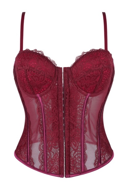 Party Shapewear Corset Trim Boned Lace 