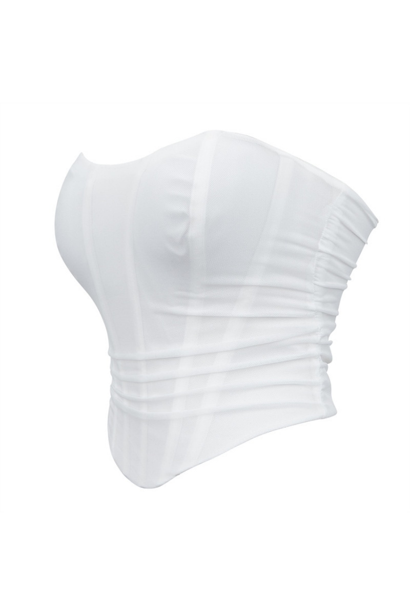 Party Shapewear Coffee Corset Trim Boned 