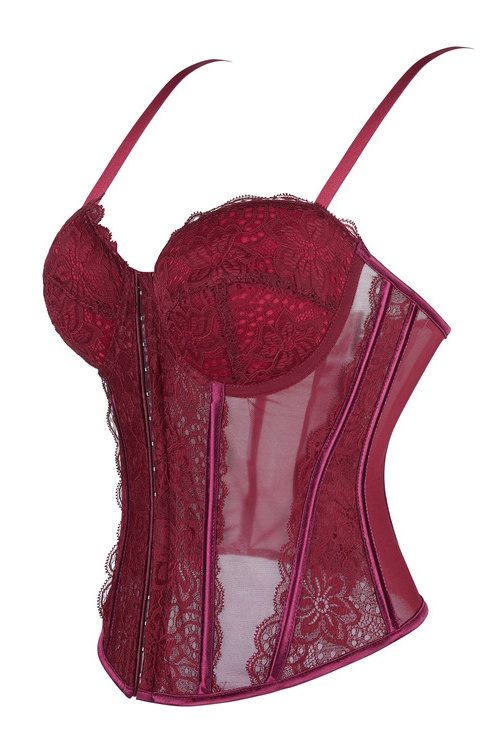 Party Shapewear Corset Trim Boned Lace 