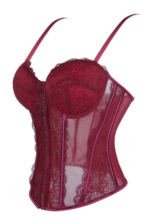 Party Shapewear Corset Trim Boned Lace 