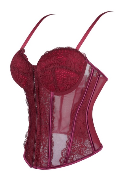 Party Shapewear Corset Trim Boned Lace 