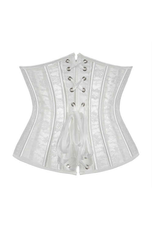 Party Shapewear Black White Corset Trim Boned 