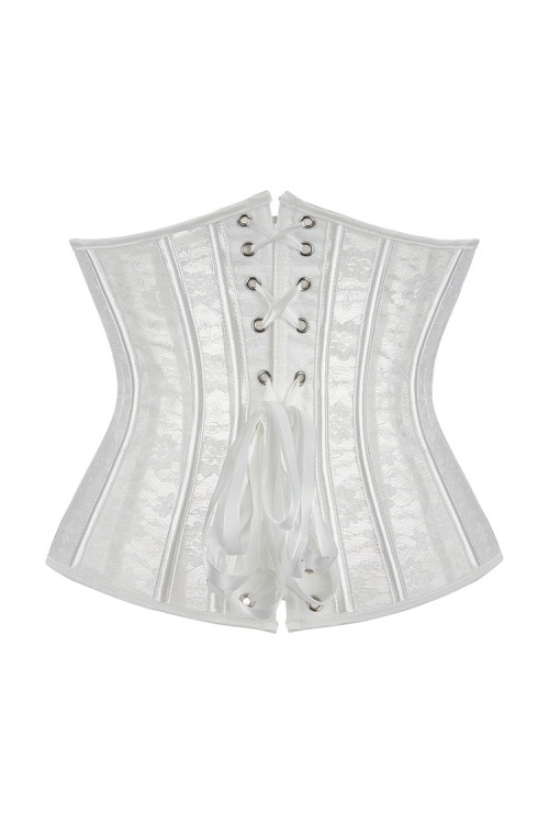 Party Shapewear Black White Corset Trim Boned 