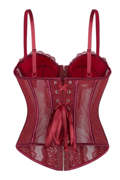 Party Shapewear Corset Trim Boned Lace 