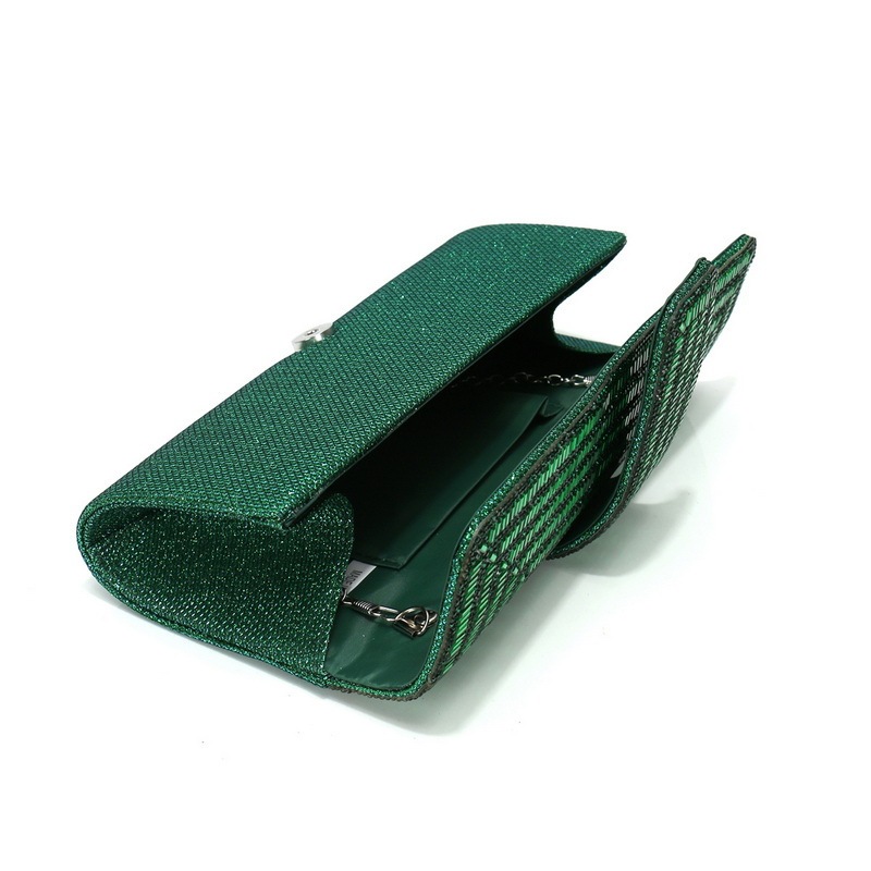 Diamond-Studded Dinner Clutch Bag Shiny Chain Handbag