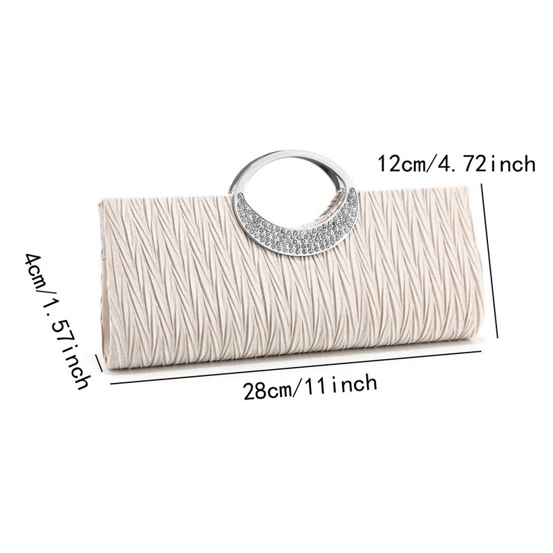 Envelope Party Bag Ruched Chain Handbag