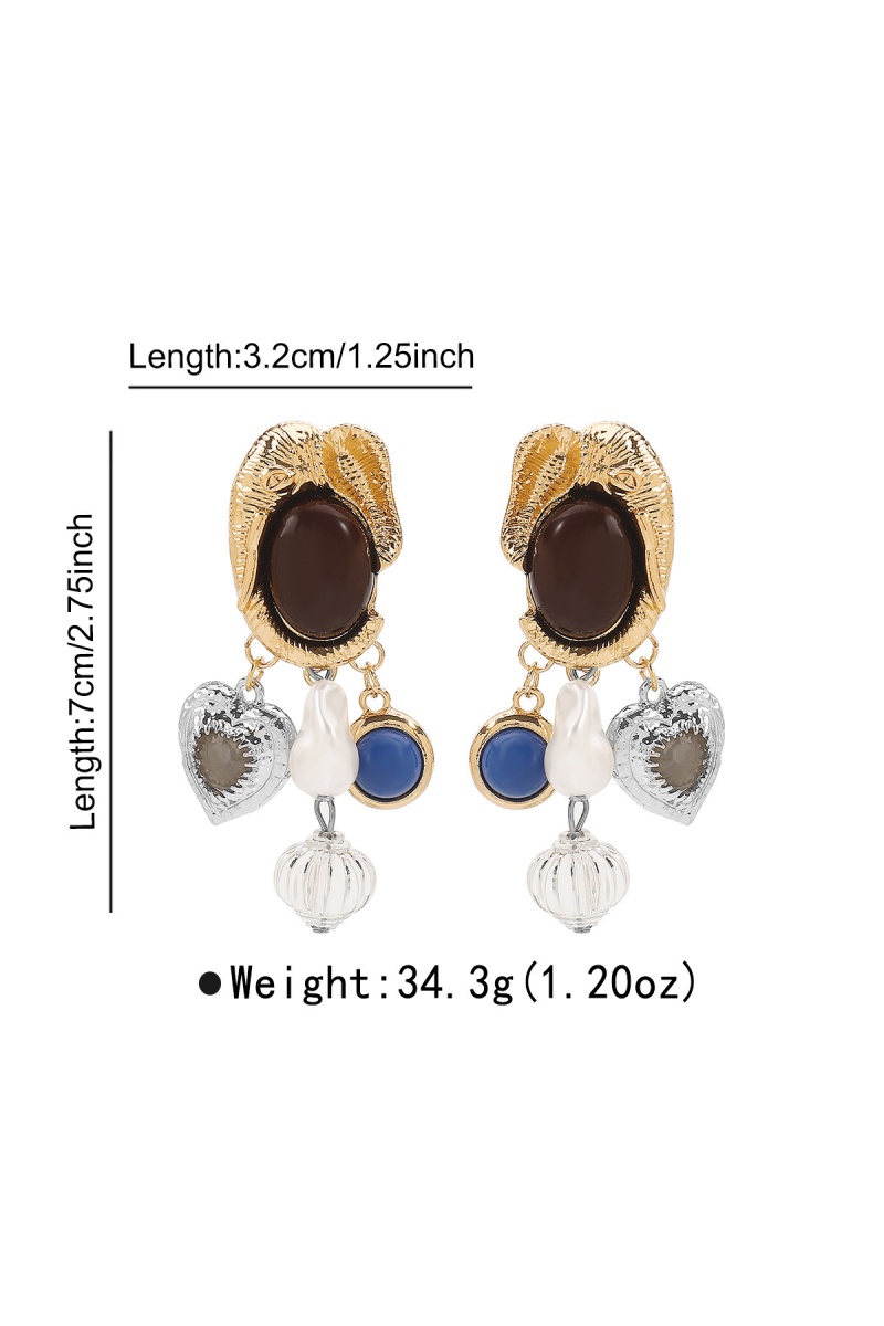 Vintage Imitation Pearl Geometry Earrings Jewelry Necklaces