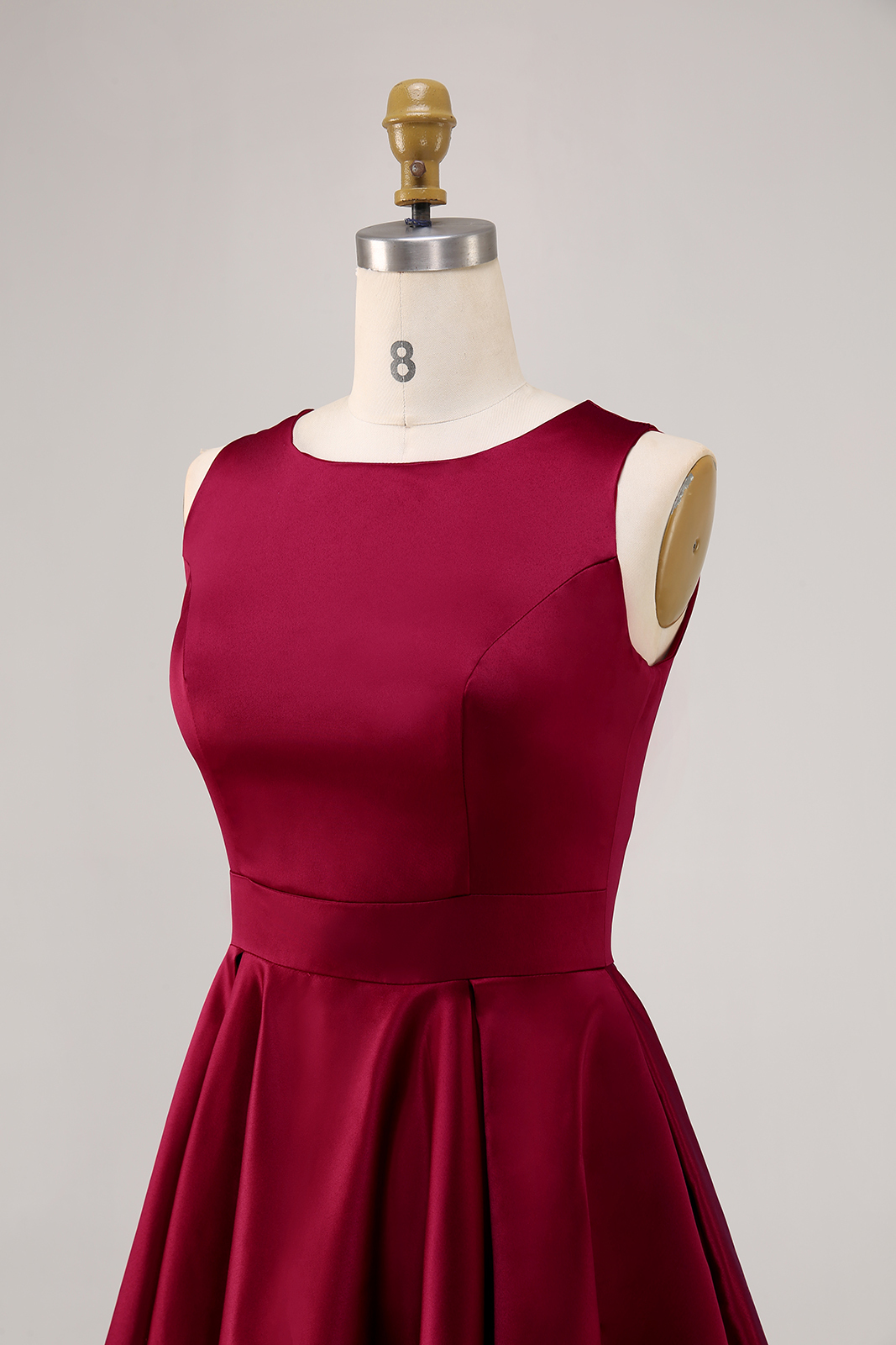 Party Cocktail  Dress Wine Red  Midi Dress Asymmetrical Hem