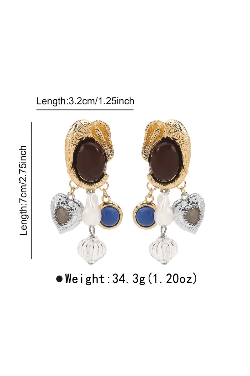 Vintage Imitation Pearl Geometry Earrings Jewelry Necklaces