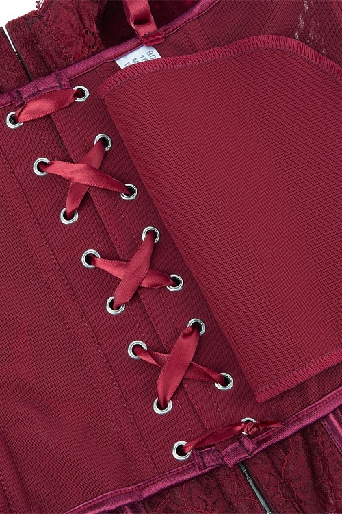 Party Shapewear Corset Trim Boned Lace 