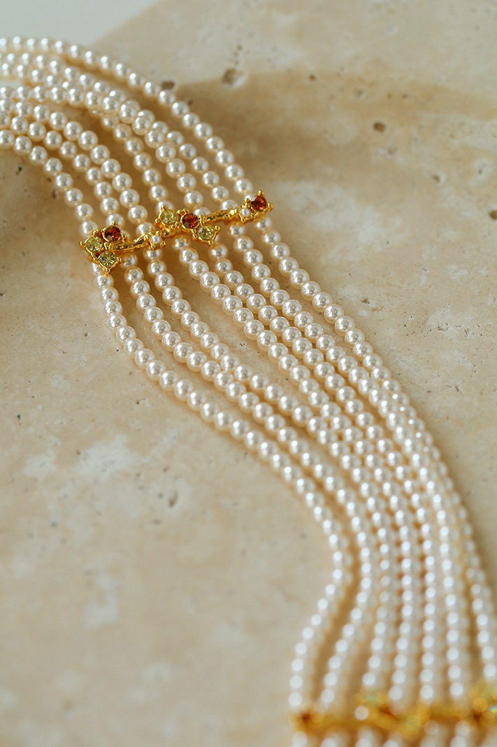 Bride Necklace Choker Earrings Imitation Pear For Weeding