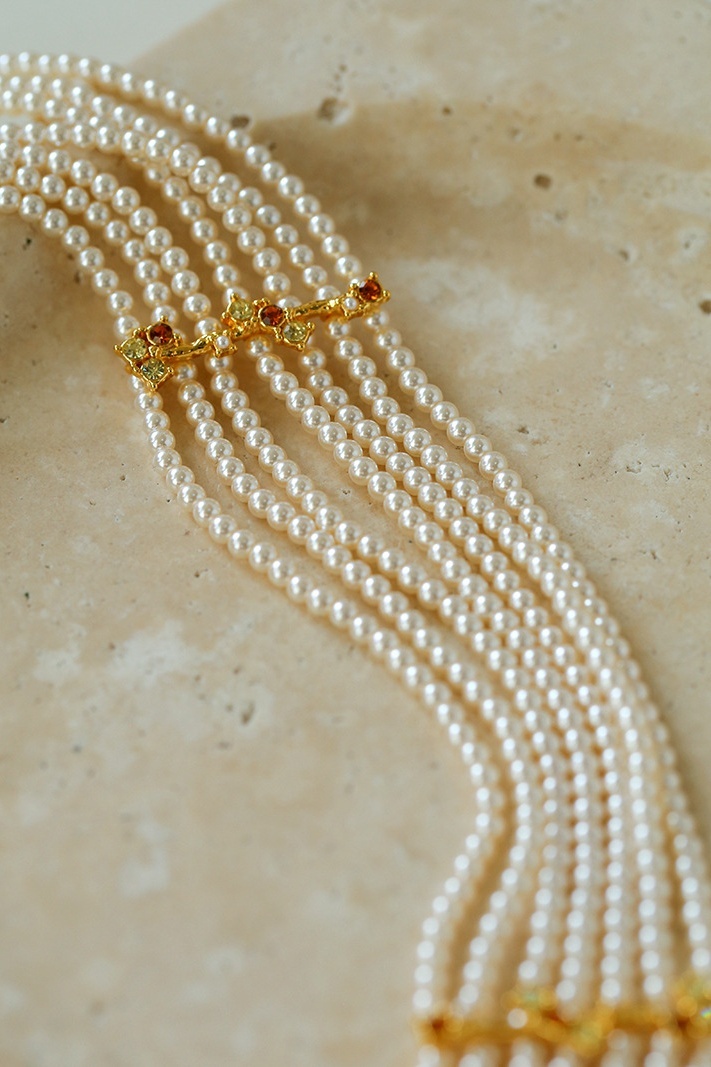 Bride Necklace Choker Earrings Imitation Pear For Weeding