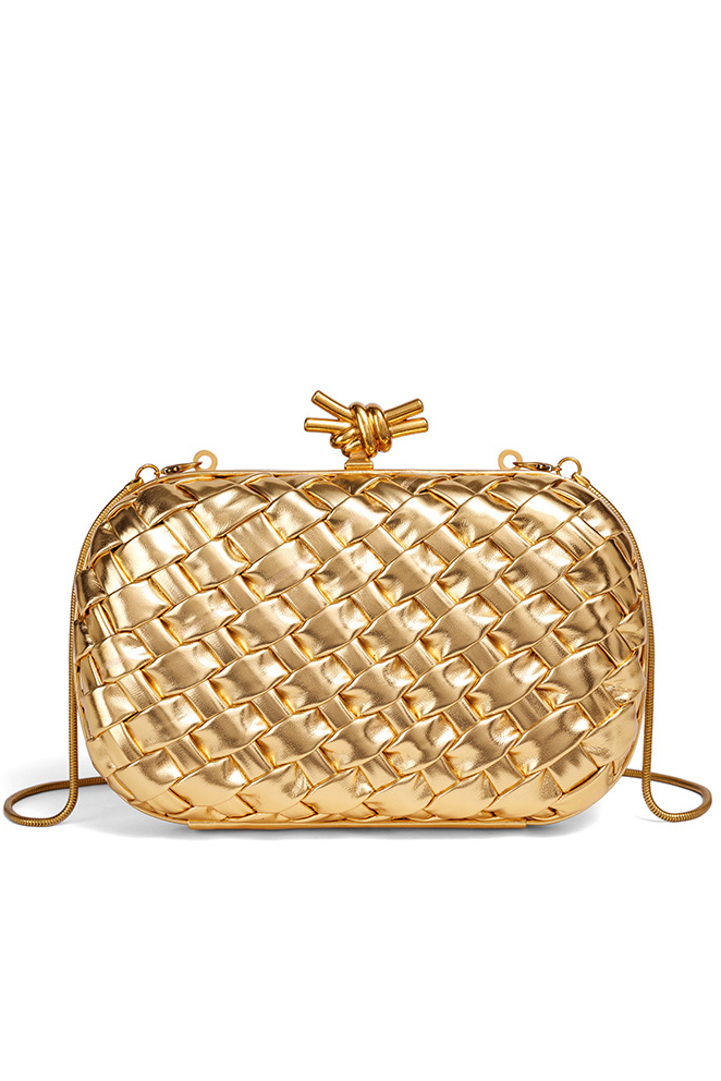 Weave Buckle Crossbody Bag with Evening Chain Bag