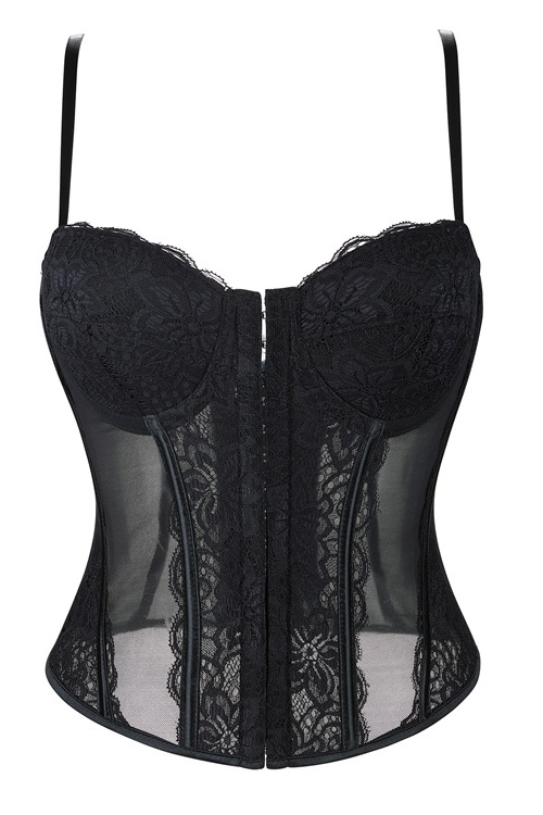 Party Shapewear Corset Trim Boned Lace 