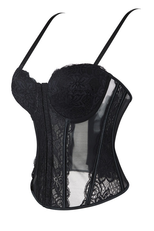 Party Shapewear Corset Trim Boned Lace 