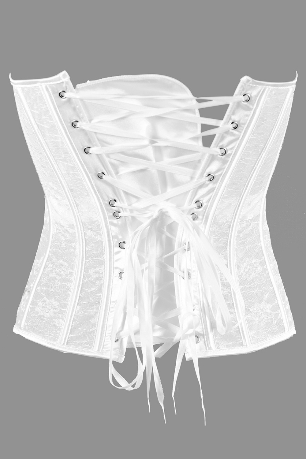 Black Strapless Boned Corset Shapewear Lace 