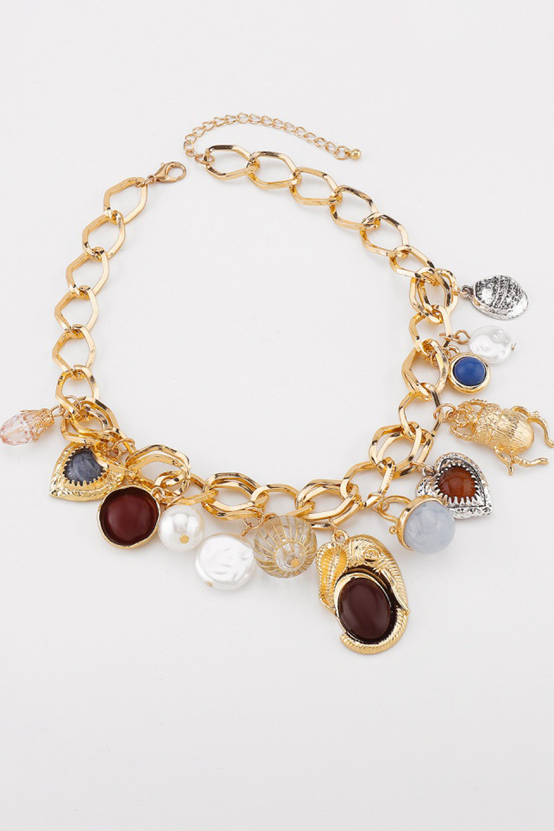 Vintage Imitation Pearl Geometry Earrings Jewelry Necklaces