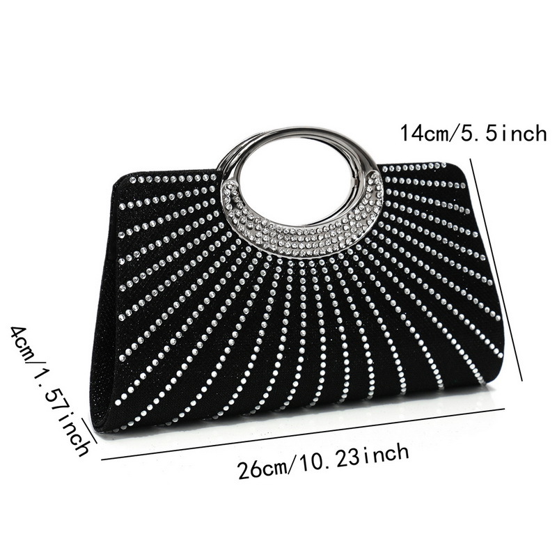 Diamond-Studded Bag Shiny Chain Handbag