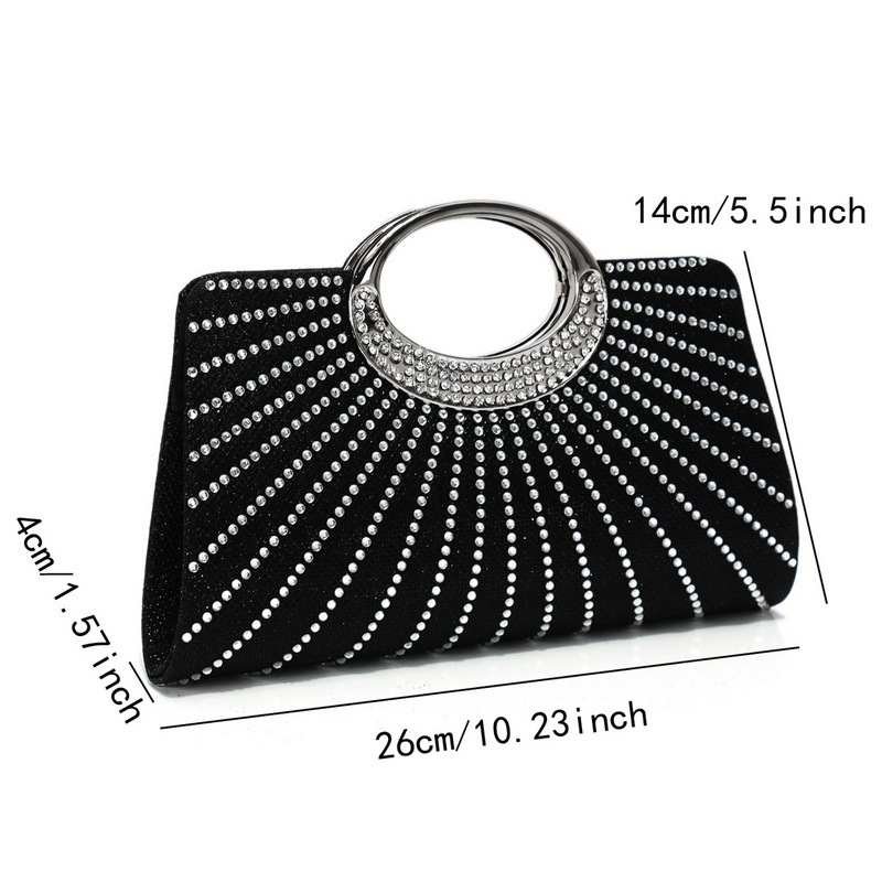 Diamond-Studded Bag Shiny Chain Handbag