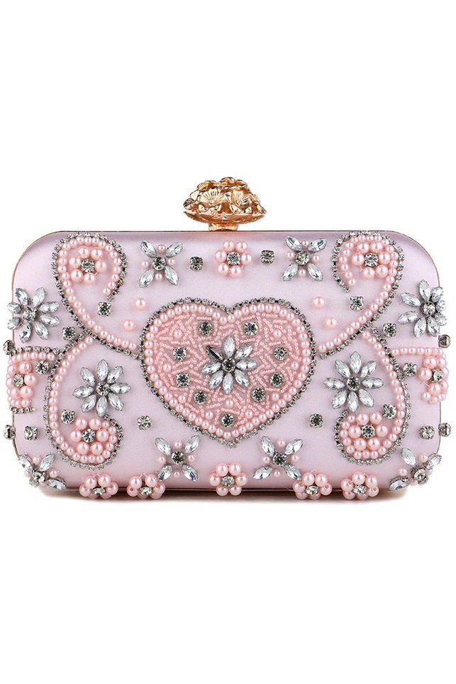 Diamond-Studded Party Bag 3D Floral Chain Handbag