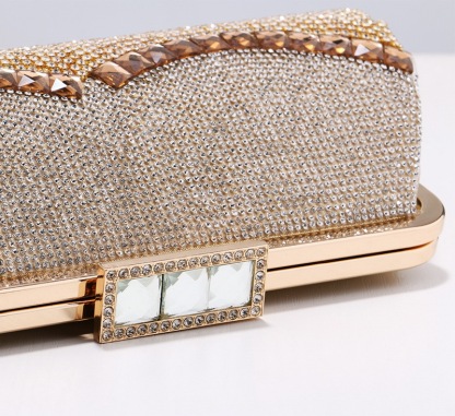 Diamond-Studded Party Tassel Fringe Bag Shiny Chain Handbag