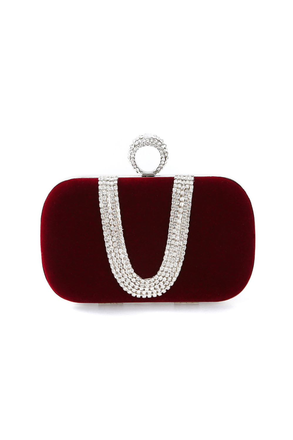 Women's Handbag U-Shaped Pure Handmade Diamond Chain Banquet Bag