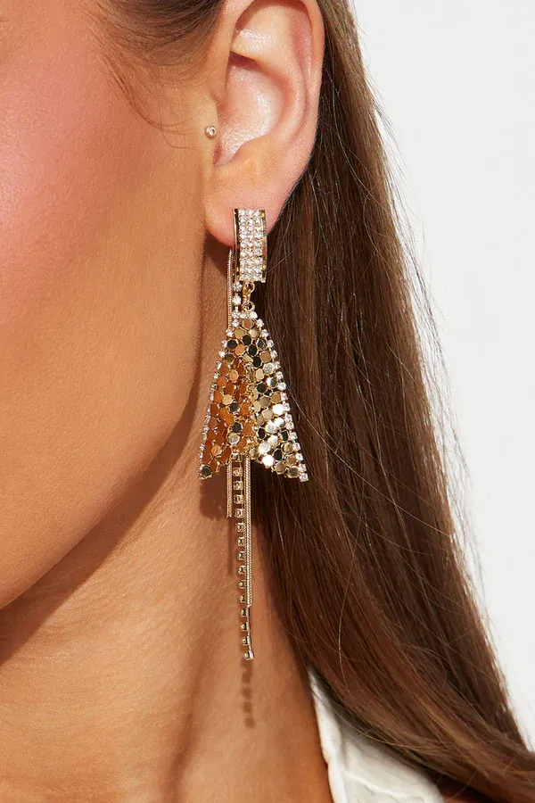 Geometric Diamond Tassels Fashion Drop Earrings