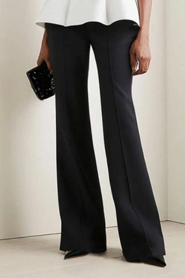 Work Outfit Sets Black White Strapless Pants Set