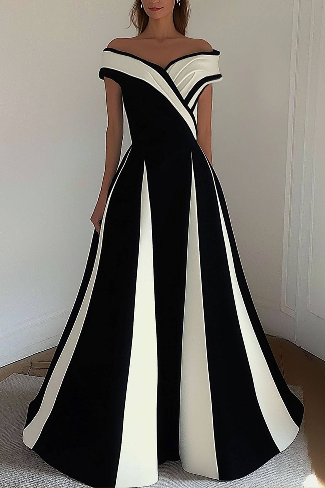 Formal Work Party Boat Neck Royal Blue Sleeveless Belted Slit Midi Dre