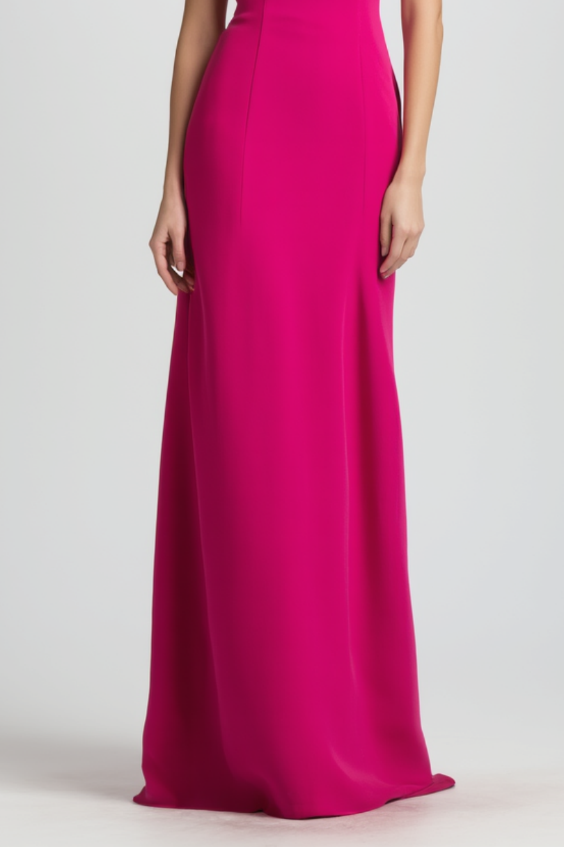 Formal Dress Rose Cowl Neck Floor-Length Dress