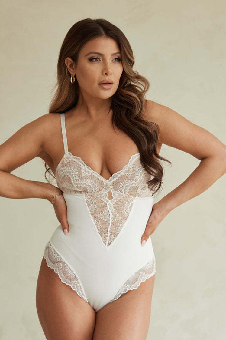 Women's Lace Shapewear Bodysuit Waist Body Suit