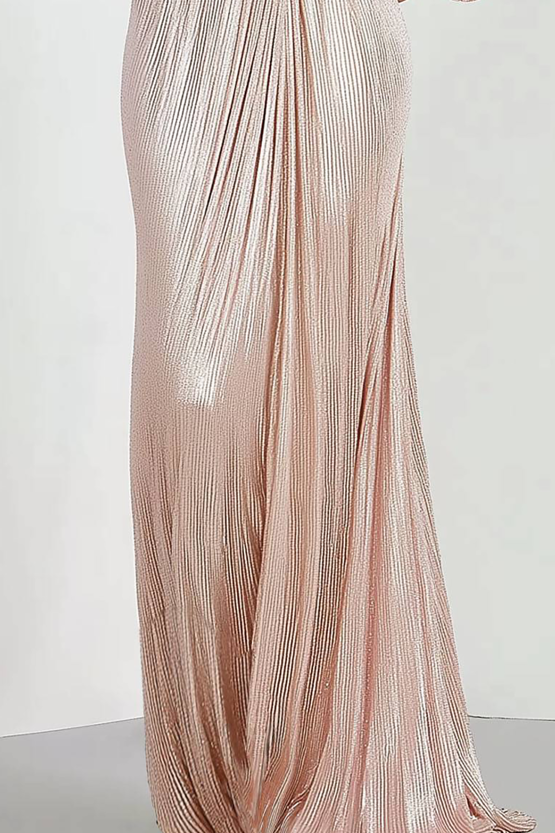 Wedding Guest Dress Sparkly Pink V Neck Long Prom Dress